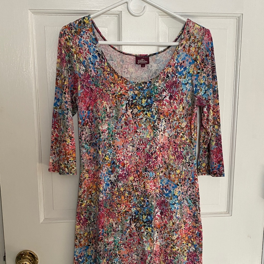 Salaam “Lexi” dress in paint splatter print